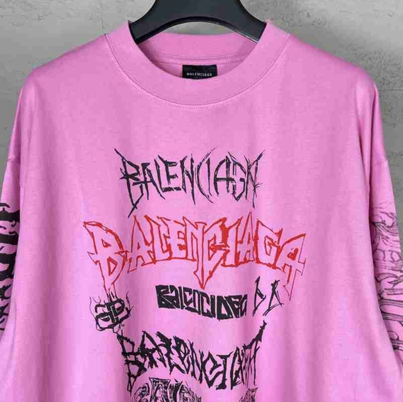 Balenciaga pink long-sleeved T-shirt - Picture 9 of 9